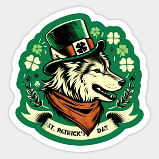 Wolf - St. Patrick's Day Sticker